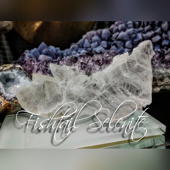 Rare Fishtail Selenite Crystal Slab - Picture 7 of 15